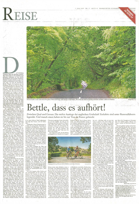 PR - Cycle England - Frankfurter Allgemeine Zeitung